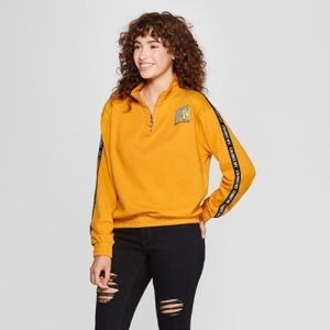 NWT MTV Orange Half Zip Sweatshirt